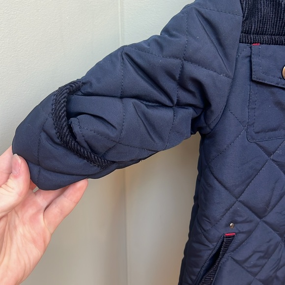 Rothschild Blue Quilted Footies One Piece Snowsuit - Picture 4 of 5